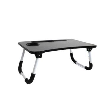 Imagem de Mesa Dobrável Notebook C/ Suporte De Copo Tablet Home Office - Moment,