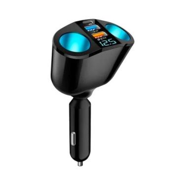 Imagem de Adaptador de Carregador de Carro com Duas Portas e Display Digital, CH