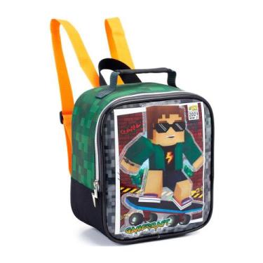 Imagem de Lancheira Térmica Escolar Infantil Gamecraft Skate - Denlex, Preto
