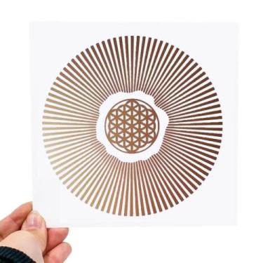 Imagem de Placa Grafico Sol Da Vida PVC 15x15cm - Radionica Radiestesia - Dhonel