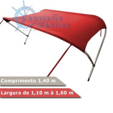 Imagem de Capota Toldo Nautico 2 Arcos Estrutura Reforçada Para Lanchas, Barcos 