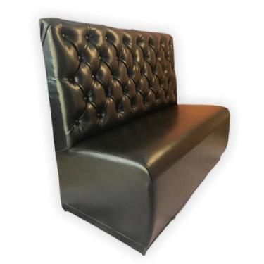 Imagem de Kit Sofá Booth Banco 6 unidades 1,20m Preto Para Restaurantes Bares La