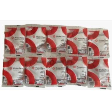 Imagem de Kit 12 máscara medica hospitalar n95 pff2 exclusiva branca - PROTECFAC