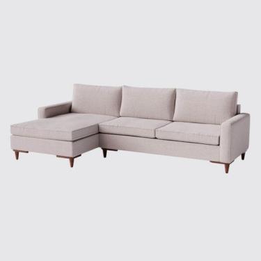 Imagem de Sofá Viena com Chaise 2,40m em Bouclé Bege - Home Mobily