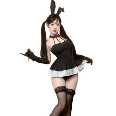 Imagem de TEBOCR Fantasia feminina de coelhinho fofo para coelhinho, fantasia feminina de coelho, cosplay Senpai, body sexy