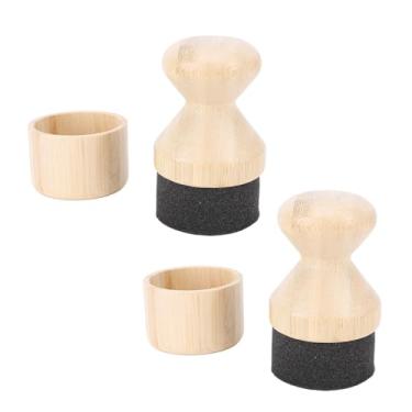 Imagem de 2 Defina o Aplicador de óleo Mineral e Cera, Aplicador de óleo de Esponja de Bambusoideae para Colher de Espátula de Madeira e Outros Utensílios