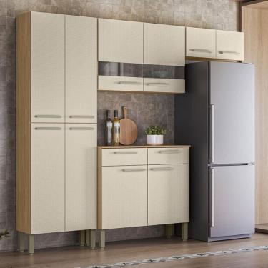 Imagem de Armário de Cozinha Completa MDF 10 Portas 2 Gavetas Nala Plus