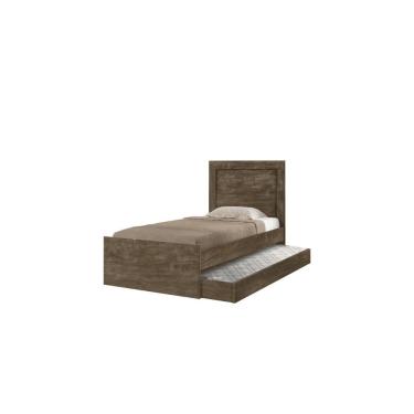 Imagem de Cama Solteiro Bibox Cambel Luara Castanho Wood