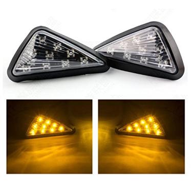 Imagem de Luzes indicadoras TASWK triangulares de LED para motocicleta pisca-piscas, 1 par (âmbar)