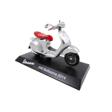 Imagem de OPO 10 - Collection Miniature Scooter 1/18 Compatible with Piaggio Vespa 946 Bellissima Grey/red - 2014 - Ves1001