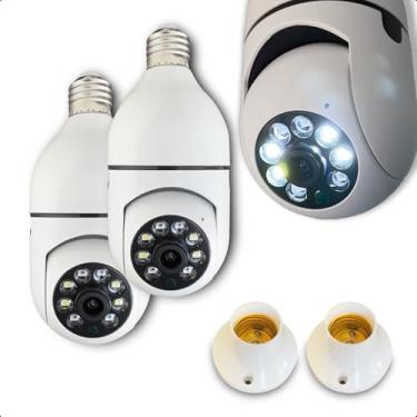 Imagem de KIT 2 Câmeras Segurança IP Lâmpada WiFi Full HD 1080p com Visão Noturna Infravermelho Yoosee Bivolt Detecção de Movimento Áudio Bidirecional Resistente a Água Giratória 355 Suporte SDCard até 128GB
