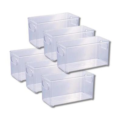 Imagem de Kit 6 Organizadores Geladeira Armário Cozinha Acrílico 3,0 L - Plasúti