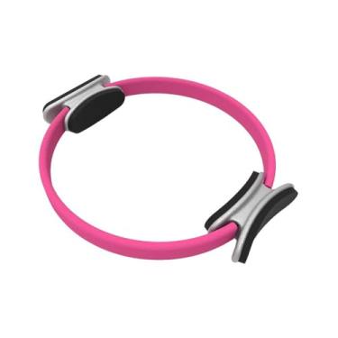 Imagem de menolana Equipamento de exercícios de pilates, anel de ioga, portátil Home Gym Foam Spalled Handles, Rosa, 14inch
