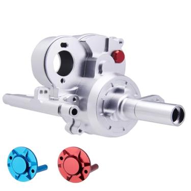 Imagem de TOOMOD Aluminum Gearbox Gear Case Rear Axle kit for Tamiya Lunch Box/Pumpkin/Grasshopper (Silvery)