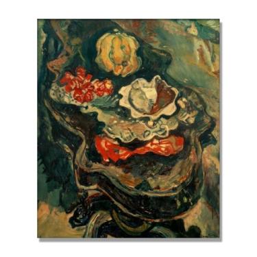 Imagem de Famosas impressões em tela. (Tabela e comida) por Chaim Soutine, reprodução em tela, imagem de arte de parede para decoração de casa. 30 x 36 cm-11,8 x 14,2 pol. sem moldura