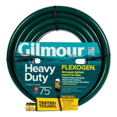Imagem de Gilmour 843751-1001 Flexogen Mangueira de jardim para irrigação resistente 1,9 cm x 2,1 m, verde