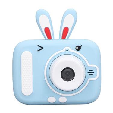 Imagem de Kids Camera Toy, Lentes Dual HD de 20MP 1080p Gravação de Vídeo 2,0 Polegadas Exibir Câmera de Reconhecimento Facial da IA ​​com Capa de Silicone para Crianças (Azul)