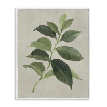 Imagem de Stupell Industries Arte giclée emoldurada branca com folha de café arábica, design de Lanie Loreth, 28 x 35 cm