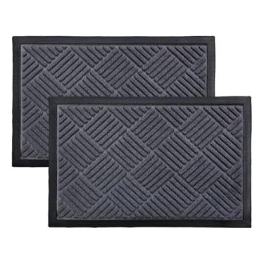 Imagem de Kit com 02 Tapete Capacho 60x40cm Bem Vindo Emborrachado para Porta(KIT COM 02,COR 01)
