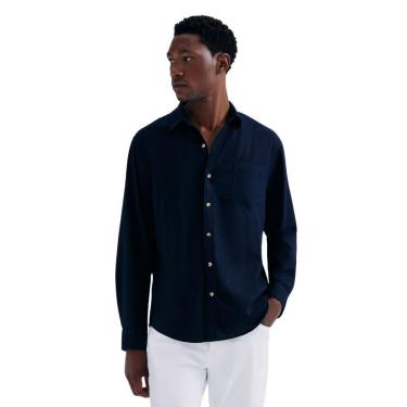 Imagem de Camisa Hering Slim em Linho Masculina Manga Longa  Esport Fino