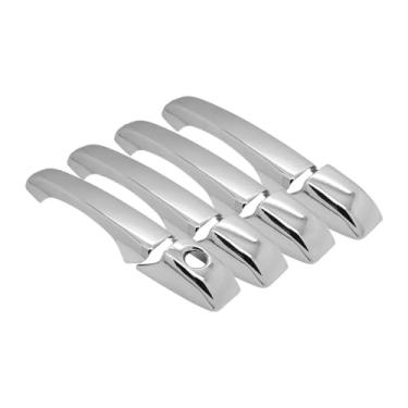 Imagem de SEGADEN Capa de maçaneta cromada compatível com 2005-2010 CHRYSLER 300 300C DODGE JEEP (4 portas sem fechadura de passageiro sem orifício de chave inteligente) XG7768A