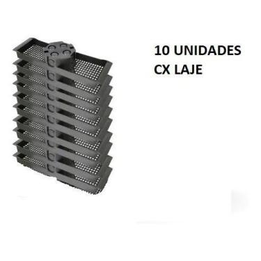 Imagem de Caixa de Teto Suporte 30cm Para Laje Preto - 10 Unid. - DRT