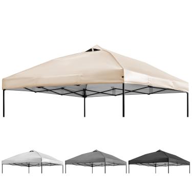 Imagem de NINAT Cobertura de tenda pop-up superior de substituição de 3 x 3 m com saída de ar, à prova d'água para jardim, pátio, pavilhão, sombra de sol (apenas parte superior) bege