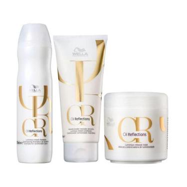 Imagem de Kit Wella Oil Reflections - Sh 250 ml e Cond 200 ml e Másc 150 ml - We