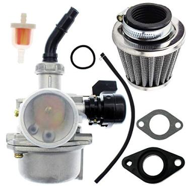 Imagem de Filtro de combustível Yingshop PZ19 para carburador de ar compatível com 50 cc 70cc 90cc 110cc 125cc ATV QUAD Scooter Go Kart Moped Mini Chopper Pit Dirt Pocket Bike Baja Kandi Kazuma ST70 NH80 CT90 CT110 XL75