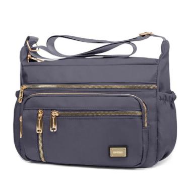 Imagem de Bolsa tiracolo NPBAG para mulheres Bolsa de ombro de nylon cinza