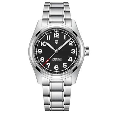 Imagem de Pagani Design Relógios masculinos japoneses NH35 Movimento Automático Mergulho Mecânico Esporte Impermeável Vidro Safira Aço Inoxidável Relógio de Pulso, 1717 preto, esportivo