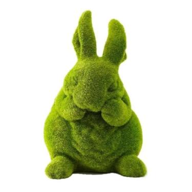 Imagem de Generic Estátua de Furry Folled Garden Sculpture Bunny Fatuine Yard Ornament for Outdoor