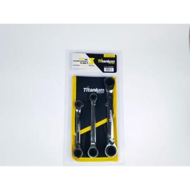 Imagem de Kit de chaves catraca 4 em 1, 3 peças - Titanium Platina