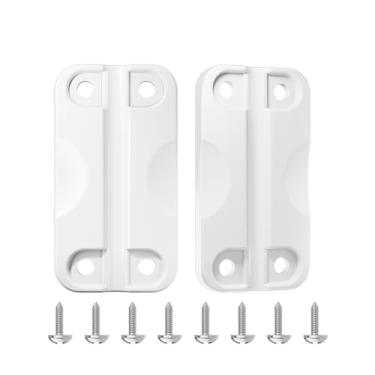 Imagem de Dobradiças térmicas para caixas de gelo, compatíveis com refrigeradores retangulares Igloo de 25-165 Qt, peças de reposição de dobradiças de plástico - pacote com 2