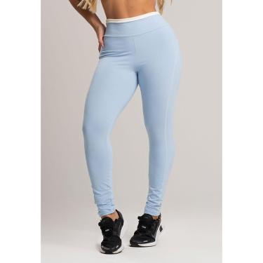 Imagem de Calça Legging Cós de Vira Cintura Alta Feminina Poliamida Mvb Modas-Feminino
