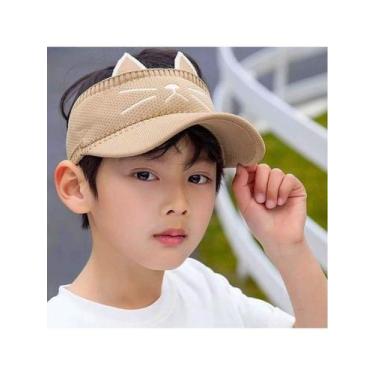 Imagem de Viseira Infantil Gatinho Uv50verão Praia Sol Piscina Passeio - Bonés i