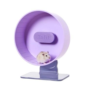 Imagem de Roda silenciosa para hamster de 21 cm, rolamentos duplos, pequenos animais, silenciosa, para corrida, com altura ajustável para hamsters anões, gerbos, ratos, ouriços, lemmings ou outros animais de