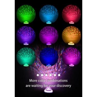 Imagem de Luminária Pojeção De Universo Caixa De Som Bluetooth Branco - Top Tota