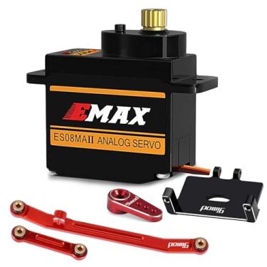 Imagem de EMAX Servo ES08MAII 12g Micro Mini RC Servo Metal Gear Digital Analog Servo Motor w/Metal Mount,Arm,Steering Link for SCX24 AX24 FCX24 1/24 RC Crawler Car RC Airplane Boat Robotics