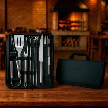 Imagem de Kit Churrasco Com Facas Garfo E Espetos De Qualidade - Relet