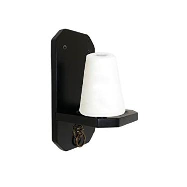 Imagem de GACCO BILLIARDS Suporte de giz de cone montado na parede, acessório de mesa de sinuca, acabamento em madeira maciça com acabamento em carvalho clássico, mogno tradicional e preto. Giz cone não incluído (preto)