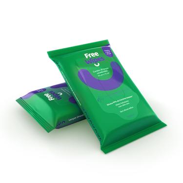 Imagem de Lenço Umedecido Antisséptico Free Wipes 20 unidades