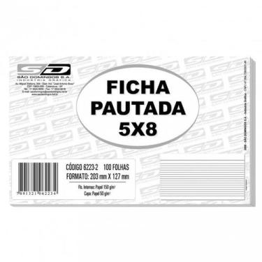 Imagem de Ficha Pautada Sao Domingos 5x8 C/100 - SO