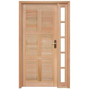 Imagem de Porta de Almofadas com Marco e Vitrô de Um Lado Rondosul Natural