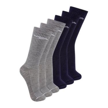 Imagem de Kit com 6 Pares de Meias Esportiva Cano Longo Speedo 8027 Colorido, Az