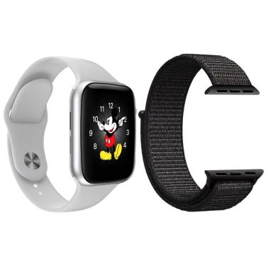 Imagem de Kit 1 Smartwatch Ld5 Branco + 1 Pulseira Extra Preto
