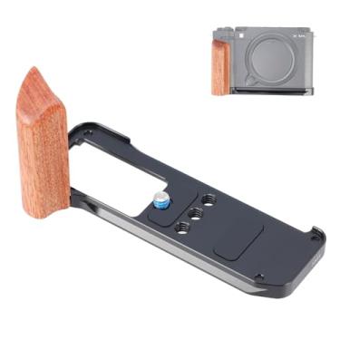 Imagem de SZZCNOX X-M5 Suporte de mão em forma de L para Fujifilm X-M5, placa de liberação rápida integrada para Arca, cabo de madeira para acessórios de câmera FUJIFILM XM5 com orifício rosqueado de 0,6 cm