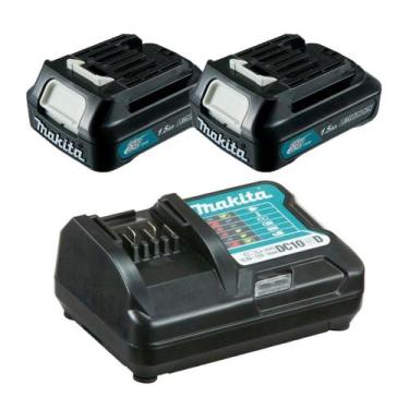 Imagem de Kit Carregador DC10WD 12V + 2 Baterias 1.5ah BL1016 Makita