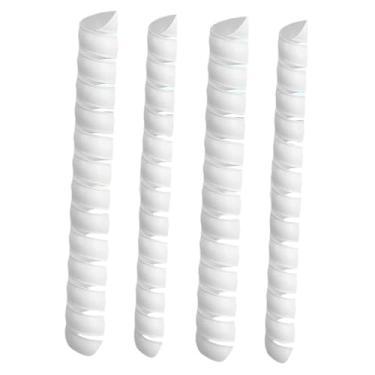 Imagem de predolo 4x Protetor de de Árvore Espiral Proteção contra Vida Selvagem Protege contra Veados Animais Cortadores Aparadores Envoltório de Árvore, Branco