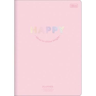 Imagem de Planner 2026 MENSAL Happy, 17,8 x 25,4 cm, Grampeado, 20 FOLHAS, ROSA